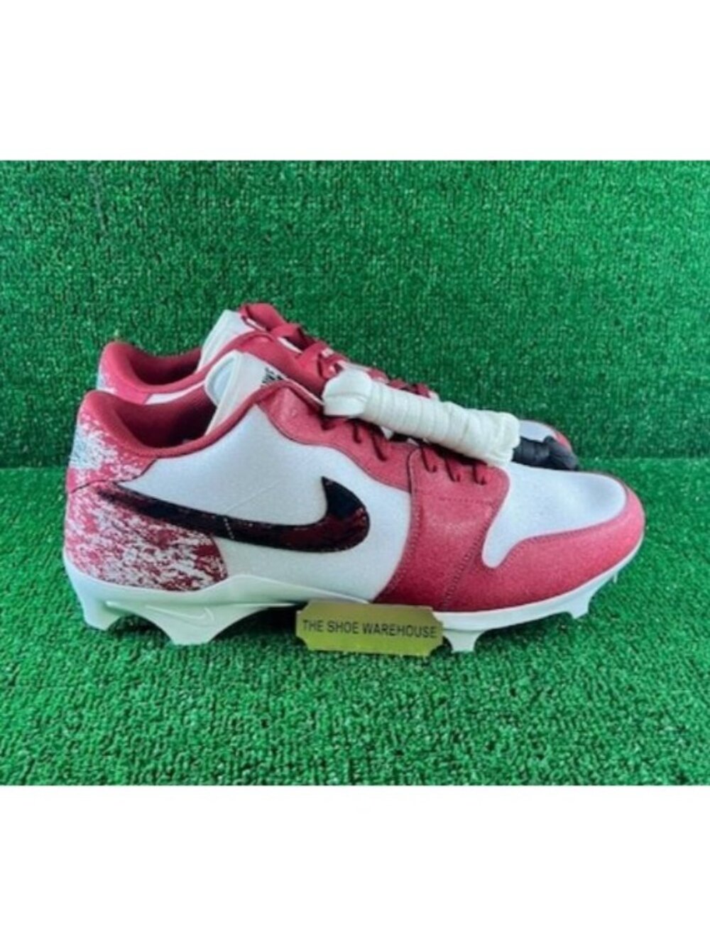 Men Jordan 1 Low Alpha Menace 4 Oklahoma Football Cleat HF5589-106 Size 15